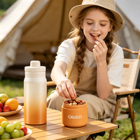 Bouteille d'eau et gamelle de voyage 2-en-1 pour chien, légère, portable, mignonne, écologique et sûre, pour l'extérieur (OEM/ODM)