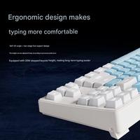 Set Keyboard Mouse mekanis nirkabel MT87 BT Multi tipe, Keyboard Gaming komputer ABS tombol Doubleshot