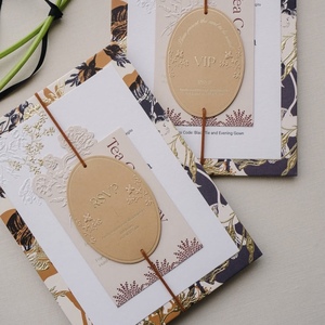 Vanilla Printing Luxury Cotton Paper Offset Printed Foil Gold Hot Stamped Customized Color Logo Greeting <b>Card</b> Advertising Use - Product Image 4