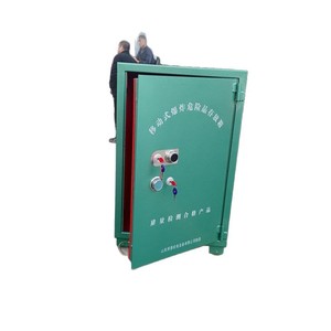 Mobile Explosive Storage <b>Cabinet</b> Steel Manual Lock Explosion Proof Blue Powder Coated Assembled Warehouse Storage - Product Image 1