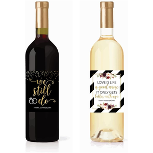 Étiquettes de vin de Noël personnalisées Étiquettes de bouteille de vin de luxe imprimées en feuille d'or pour la décoration de fête d'<span class=keywords><strong>anniversaire</strong></span> de Noël - Product Image 6