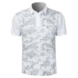 Liquidation hommes été <span class=keywords><strong>Golf</strong></span> chemises géométrique respirant à manches courtes séchage rapide Polo t-shirt homme garçon pour hommes sport décontracté - Product Image 1