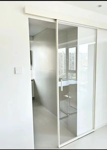 Cửa trượt 3 Bảng điều khiển nhôm tự động trượt cửa kính với rèm cửa trượt - Product Image 3