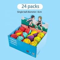 Mini balles élastiques creuses de 6CM en caoutchouc, mini balle en mousse, super jouet de basket-ball pour enfants