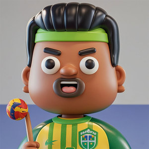 Q Version Brazil Player Cartoon PVC Figure Collectible <b>Mini</b> Figurine <b>Desk</b> Decor Toy 8-13 Years Unisex - Product Image 2