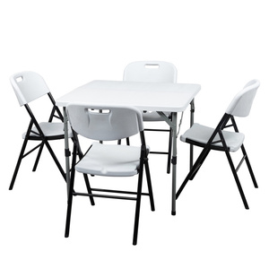 DB 4PCs 47*54*84cm Silla plegable de plástico para jardín Blanco - Product Image 6