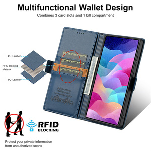 Étui de téléphone en cuir PU magnétique de luxe pour Samsung S22 S23 S24 S25 S26 Ultra A57 A37 A56 avec porte-cartes, portefeuille, coque antichoc - Product Image 5