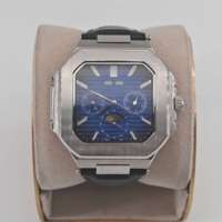 Montre de luxe pour homme avec cadran lumineux carré, boîtier en acier inoxydable, multifonction, étanche, mécanique, pour hommes d'affaires