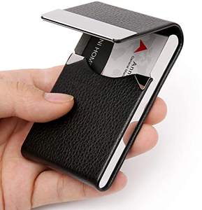 Pour <span class=keywords><strong>Amazon</strong></span> vente chaude grande quantité affaires <span class=keywords><strong>porte</strong></span>-cartes en métal Logo personnalisé Promotion cadeau nom <span class=keywords><strong>porte</strong></span>-<span class=keywords><strong>carte</strong></span> pour hommes en PU - Product Image 1