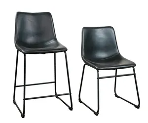 Elegante Silla de Bar con Respaldo Alto para Comedores Contemporáneos - Product Image 2