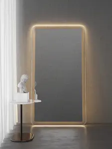 ห้องนอนกระจกมองข้างขอบอะคริลิคเต็มรูปแบบพร้อมไฟ LED 3 สี