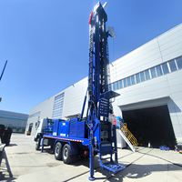 Foreuse de puits d'eau montée sur camion de 1000 m, moteur diesel 264 kW, pompe à boue 2800 L/min, machine de forage géothermique