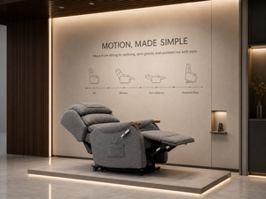 High quality dual motor power lift recliners <b>massage</b> <b>sofa</b> with seat heating zero gravity armchairs with wheels for living room - Product Image 5