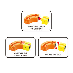 Juego <span class=keywords><strong>de</strong></span> Pistas Magnéticas <span class=keywords><strong>de</strong></span> 95 Piezas, Juguetes <span class=keywords><strong>de</strong></span> Carreras Flexibles para Niños con <span class=keywords><strong>Tren</strong></span> Eléctrico y <span class=keywords><strong>Señales</strong></span> <span class=keywords><strong>de</strong></span> Tráfico - Product Image 4