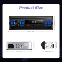 Reproductor MP3 Multifuncional para Auto Podofo, con Bluetooth, Ranura para Tarjeta SD, Receptor Manos Libres, Música por Teléfono, USB, Entrada Auxiliar para Auto