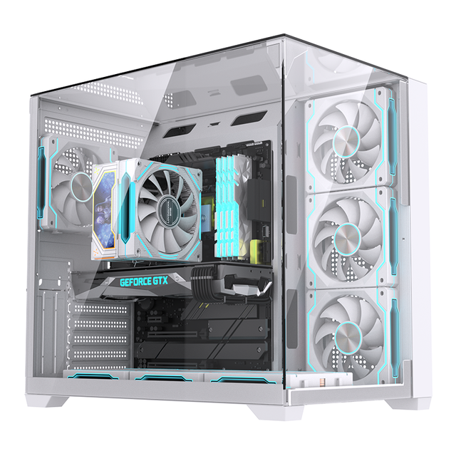 LOVINGCOOL OEM ODM Panoramic Tempered Glass Full Tower Desktop Gamer PC Case ATX MATX Mini ITX Computer Casing CPU Chassis