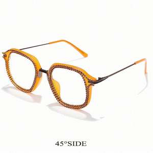 Nouveautés 2020, lunettes vintage UV400, monture ovale, grande monture, chaîne de lunettes pour femmes. - Product Image 1