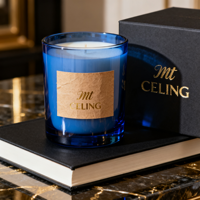 Conteneur de bougie de luxe personnalisé pour la décoration de la maison et des fêtes, pot en verre unique avec couvercle et boîte à bougie