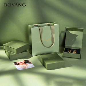 Biểu Tượng Tùy Chỉnh Sang Trọng Sinh Thái Màu Xanh Lá Cây Cuốn Sách Giấy Hình Dạng Từ Đóng Cửa Bông Tai Vòng Cổ Vòng Bao Bì Hộp Đồ Trang Sức - Product Image 4