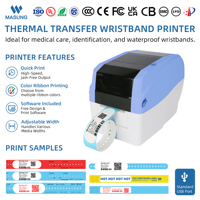 Printer Gelang Tangan Thermal Transfer MASUNG MS-LB401 300DPI Kecepatan Tinggi Ukuran Kecil Antarmuka USB Garansi 1 Tahun Tersedia