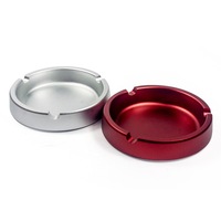 Cendrier rond portable de luxe personnalisé de 100 mm en aluminium, cendrier à cigares en acier inoxydable, cendrier en métal pour la maison