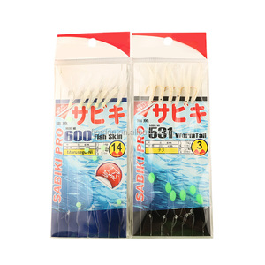 FJORD Rig da Pesca Sabiki Personalizzabile in Metallo con Perline Luminose e Ami, <span class=keywords><strong>Esca</strong></span> Attrattiva a Forma di Gamberetto <span class=keywords><strong>per</strong></span> Trota e Spigola - Product Image 5