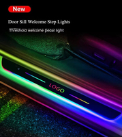 Zhouzi nouvelle conception USB charge 4 pièces LED bienvenue pédale porte lumière 12V 1 an de garantie voiture lampe décorative accessoire pour