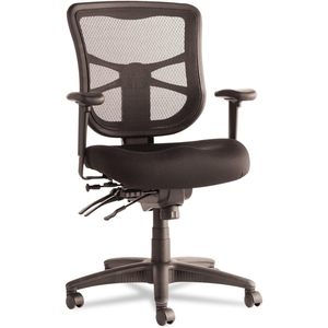 Silla de Oficina Ejecutiva Alera Serie Elusion, Respaldo Medio, Multifuncional, Rellena de Espuma, Rectangular, Negra, Giratoria, con Malla y Hierro PP - Product Image 1