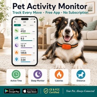 Traceur GPS étanche IP67 modèle G51 4G avec suivi en temps réel pour animaux de compagnie, clip dorsal, autonomie de plus de 20h, compatible iOS/Android