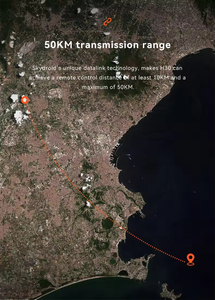 Nouvelle arrivée Skydroid H30 Télécommande haut de gamme - Écran tactile HD 10,1 pouces Portée longue portée de 50 km Triple fréquence Drone RC dynamique - Product Image 4