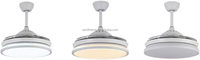 Ventilateur de plafond invisible à prix abordable avec caméra espion intégrée, lumière et télécommande, en plastique LED sans pales