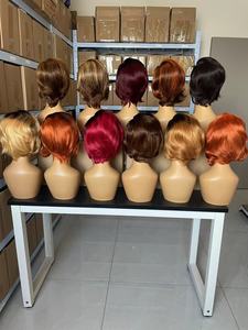 En gros Prix Offre Spéciale #613 Lutin court Curl Blonde Dentelle Perruques 100% de cheveux humains fait à la main dentelle Transparent - Product Image 6