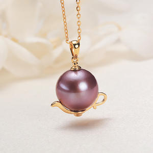 Collar de Perlas de Agua Dulce Edison al por Mayor con Colgante de Plata 925 y Cadena para Clavícula, Joyería para Mujer - Product Image 4