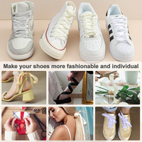 Lacets plats personnalisés de 20 mm en polyester satiné soyeux et doux, fantaisie, larges et colorés, pour chaussures de danse à talon compensé