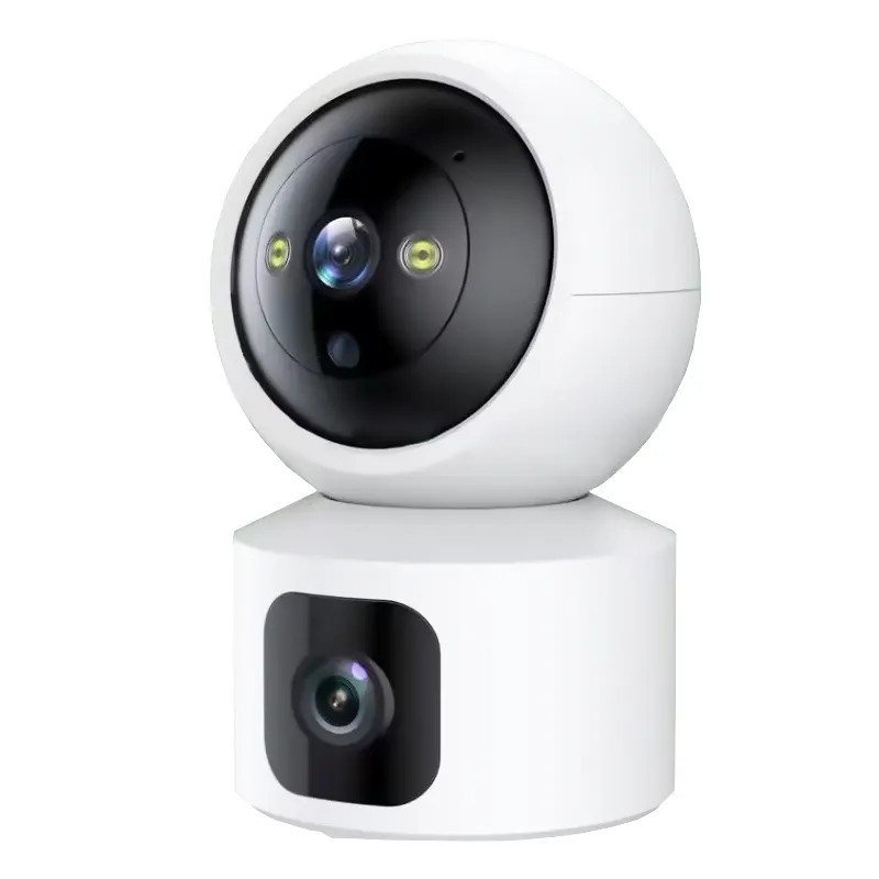 Wistino Dual lens 4MP Wifi Camera 360 Degree Auto Tracking Audio Motion Detection Alarming Indoor Camera Wifi Home Security