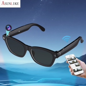 Asunlike <b>Smart</b> Glasses V03 With <b>Camera</b> <b>WiFi</b> Bluetooth App Control 32GB Internal Storage Black Sunglasses - Product Image 1