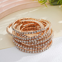 Bracelet extensible en strass de cristal tendance pour femmes, bracelet élastique pour poignet, bracelets de mariage, accessoires de bijoux féminins pour tous les jours
