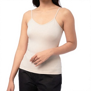 Camiseta sin mangas de algodón 100% transpirable y antipilling para mujer, con ribete de encaje, corte ajustado, estilo casual para usar en capas y actividades al aire libre. - Product Image 1