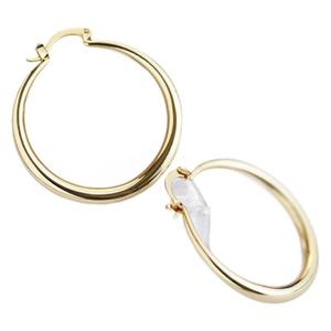 Pendientes de Aro Grandes y Lisos para Mujer, Joyería de Moda Minimalista - Product Image 2