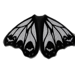 Capa de <span class=keywords><strong>punto</strong></span> larga con diseño de murciélago y estampado de leopardo, negra y roja, para <span class=keywords><strong>mujer</strong></span>, estilo único, para Halloween - Product Image 5