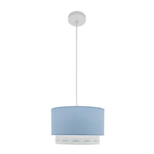 Suspension avec douille E27, couleur bleu ciel, dimensions 30x30 cm, idéale pour l'éclairage décoratif dans les espaces intérieurs. - Product Image 1