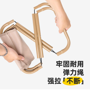 Explorers Folding <b>Stool</b> 20x23x27cm Carbon Steel <b>Portable</b> Outdoor Chair Fishing Camping Sketching Use - Product Image 1