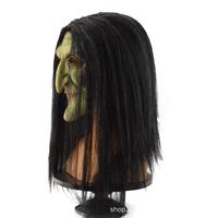 Masque en latex de femme âgée d'horreur, idéal pour Halloween, cosplay, sorcière amusante, fait main, tendance, accessoire de déguisement pour escape room et maison hantée