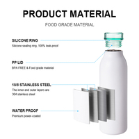 Botellas de Agua de 500 ml Más Vendidas en 2026 con Tapa de Tritán, Frascos de Vacío de Doble Pared de Acero Inoxidable, Aislados para Deporte
