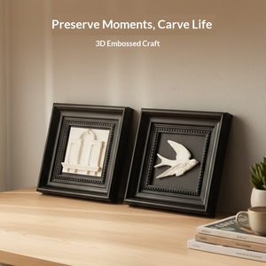 Marco de Fotos Minimalista de Yeso, Escultura 3D, Arte de Pared, Marco de Yeso Vintage, Mural de Alta Gama, Decoración para Entrada - Product Image 2