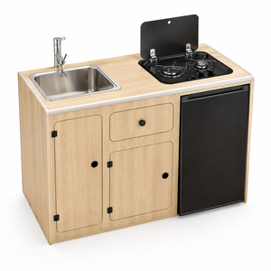 <span class=keywords><strong>Kit</strong></span> de meubles modulaires en aluminium pour camping-car avec plateforme de lit, armoire de cuisine et rangement suspendu pour le camping - Product Image 2