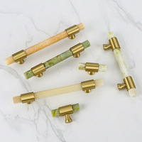 Poignées de placard en jade naturel, poignées longues en laiton pour tiroirs, boutons de meuble pour armoires, poignées de meubles de cuisine, pour vin, chaussures, téléviseurs