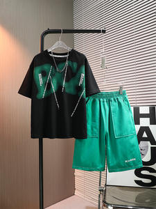 Jungen bekleidung Sets Sommer Neue Casual Sportswear für Big <span class=keywords><strong>Boys</strong></span> Kurzarm anzug in dünner zweiteiliger 8-14 Yr Teenage Fashion Wear - Product Image 6