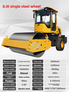 Rouleau compacteur vibrant simple ou double tambour pour la construction, mini-compacteur routier léger - Product Image 3