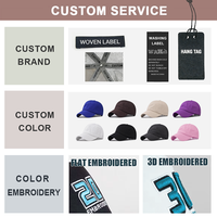 Gorra Plana de Algodón 100% con Logotipo Bordado Personalizado, Diseño Personalizado, Gorra de Béisbol Unisex de Alta Calidad con 6 Paneles y Cierre a Presión